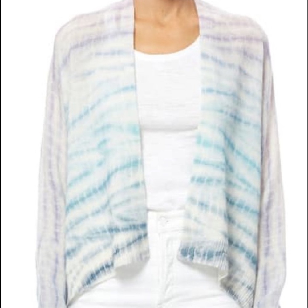 360 Cashmere Lightweight Tie Dye Cardigan Sweater Size Small